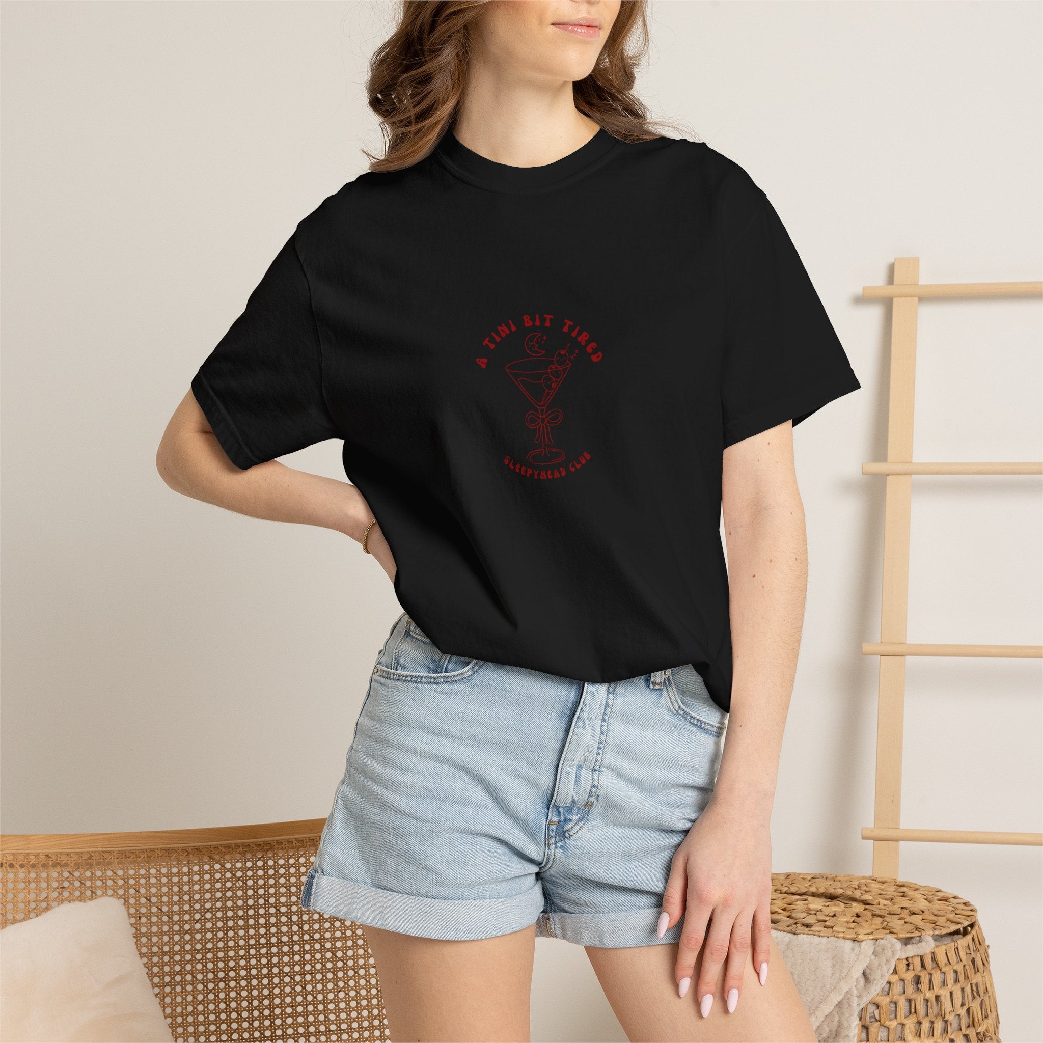 A Tini Bit Tired T-shirt - Cute Cocktail T-shirt
