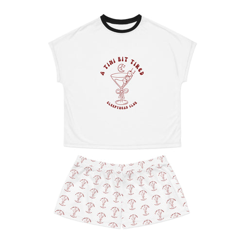 A Tiny Bit Tired Women's Short Pajama Set — Cute Cocktail Sleepwear