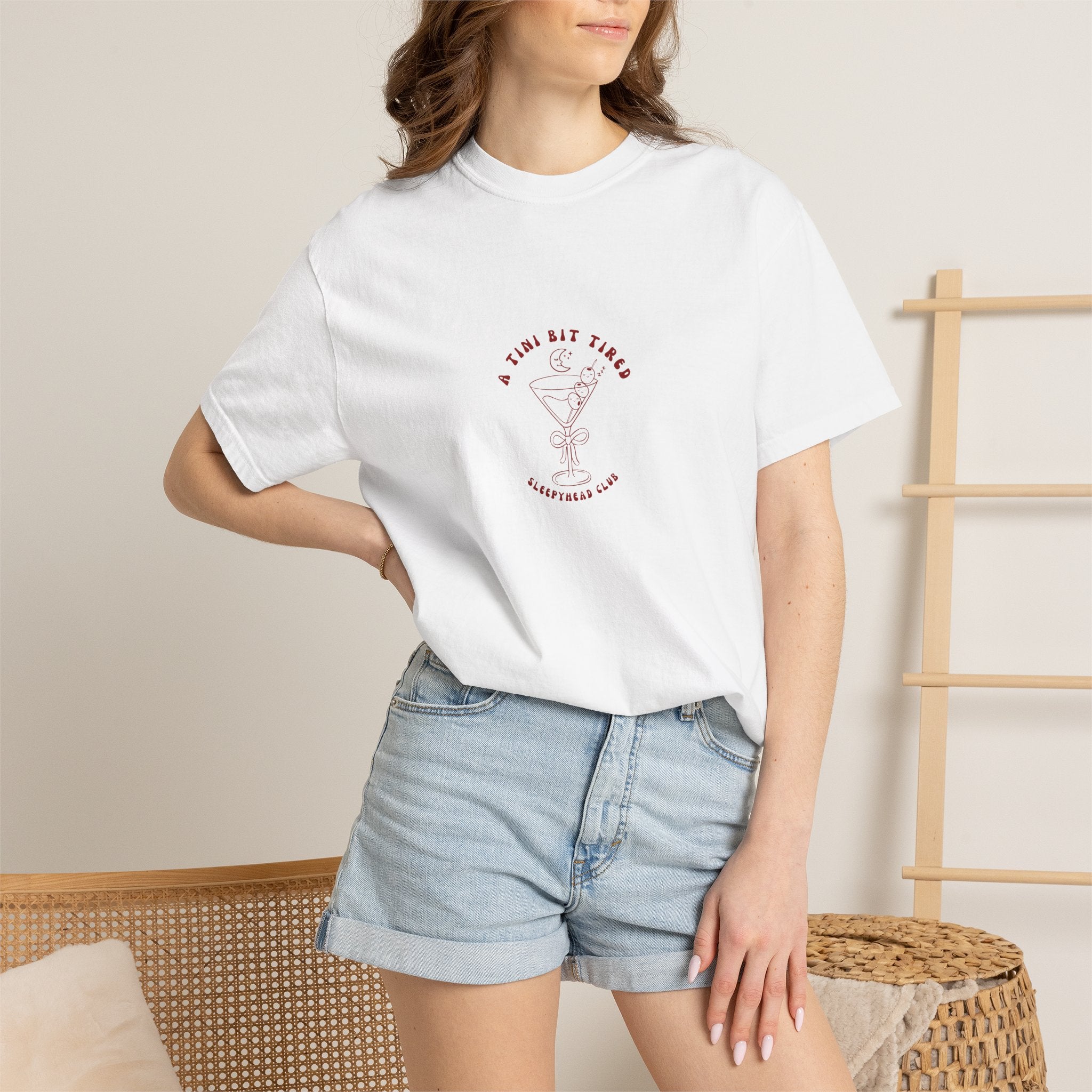 A Tini Bit Tired T-shirt - Cute Cocktail T-shirt