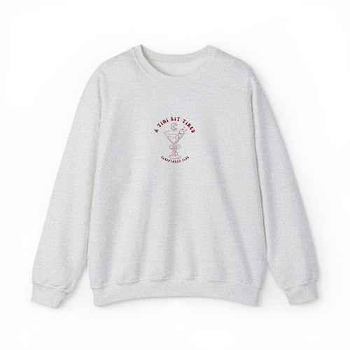 "A Tini Bit Tired" Embroidered Sleepyhead Club Crewneck Sweatshirt