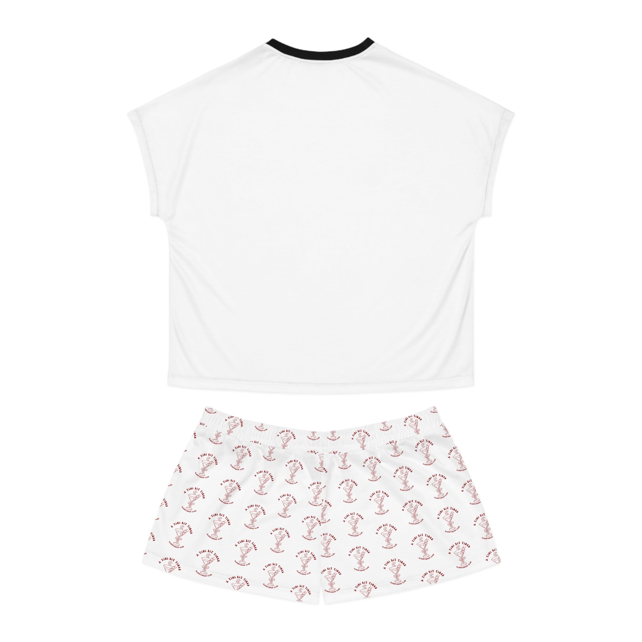 A Tiny Bit Tired Women's Short Pajama Set — Cute Cocktail Sleepwear