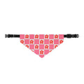 Pink Checker Flower Clip-On Pet Bandana — Cute Floral Dog & Cat Accessory