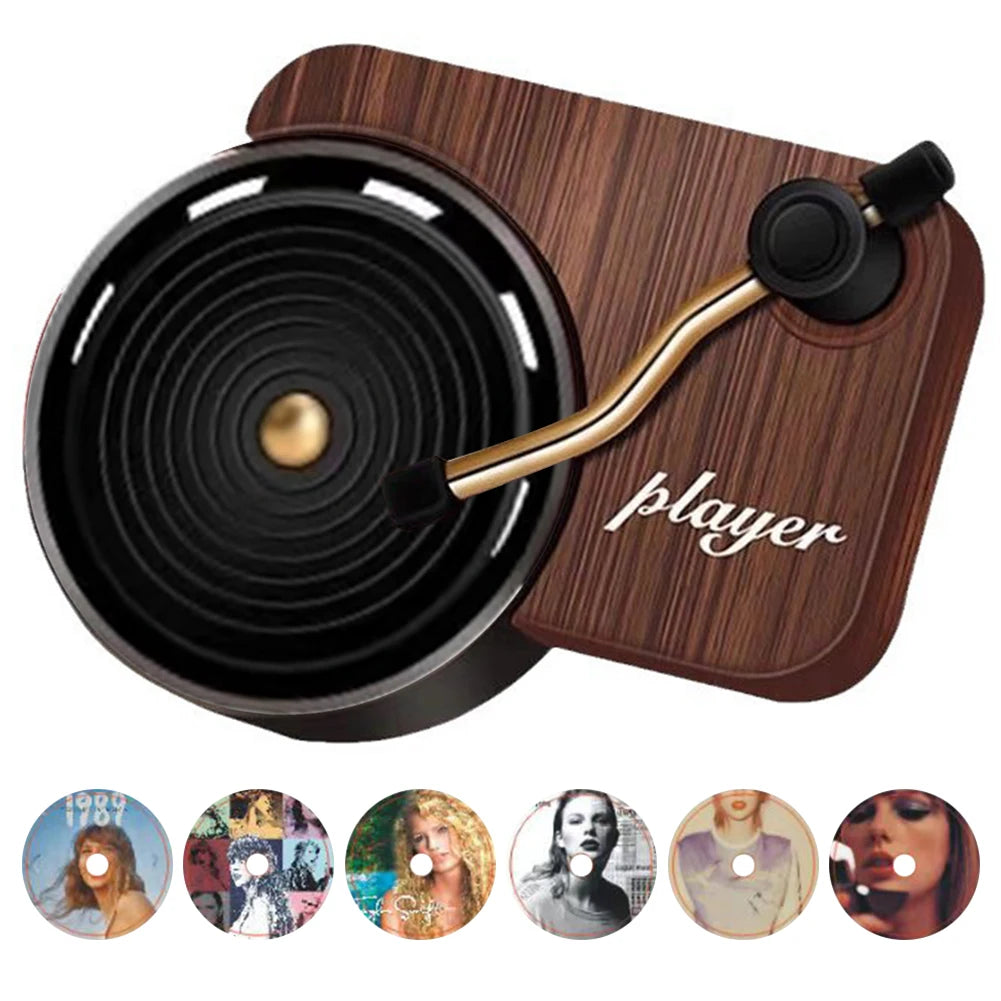 Retro Vinyl Record Player Car Air Freshener