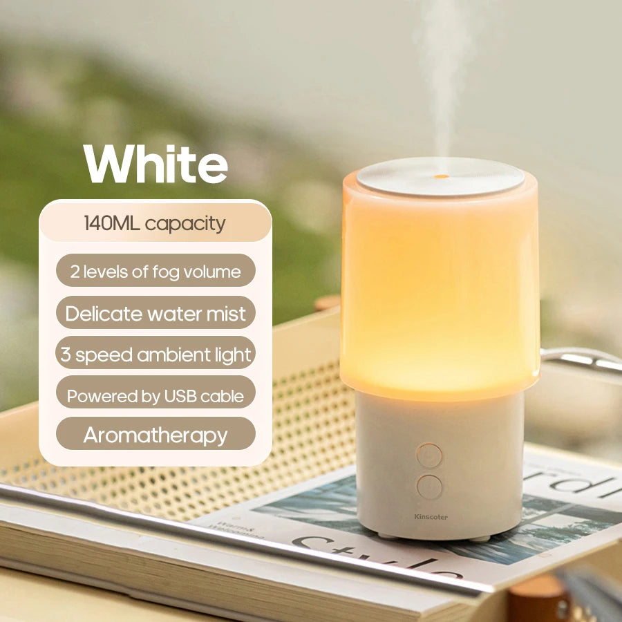 Minimalist Aura Aroma Diffuser & Ambient Night Lamp (140ml)