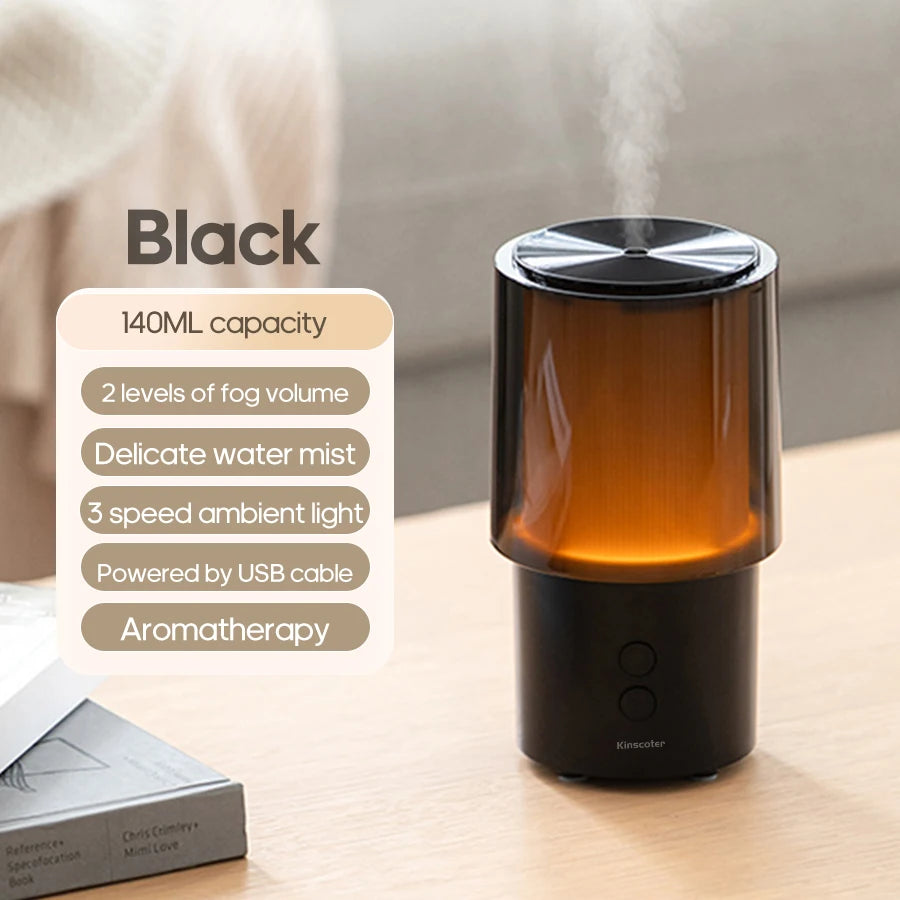 Minimalist Aura Aroma Diffuser & Ambient Night Lamp (140ml)