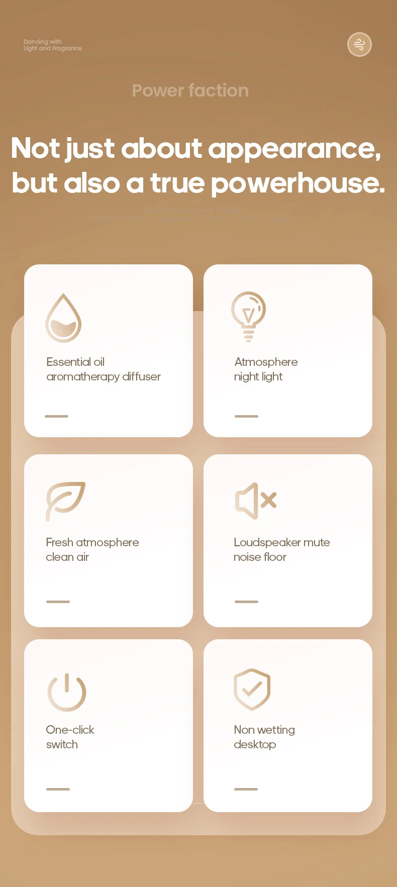 Minimalist Aura Aroma Diffuser & Ambient Night Lamp (140ml)