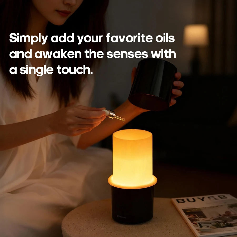 Minimalist Aura Aroma Diffuser & Ambient Night Lamp (140ml)